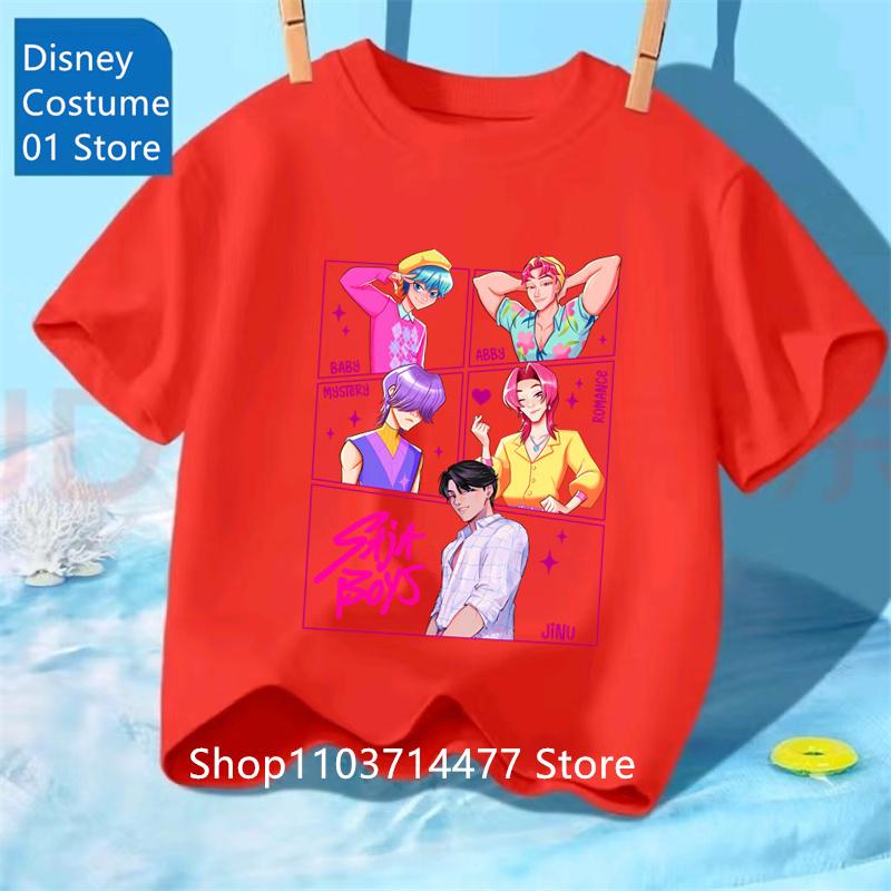 Hip Hop Kpop Lovci démonů Tričko kluk holky Vtipné Rumi Zoey Mira Trička Kreslené Korejské Ulzzang Dospívající Děti Crewneck Trička