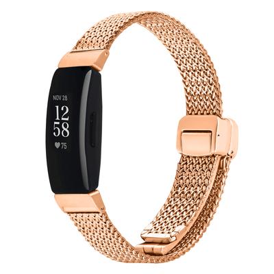 רצועת שעון מילנזית עבור Fitbit Inspire HR/Inspire 2/Inspire רצועת נירוסטה בדוגמת אדרת דג