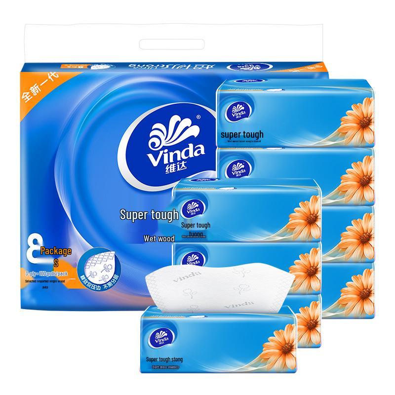 Vinda Hängende Taschentuchbox – Haushalts-Ökonomiepack für Händewischen und Toilettenpapier