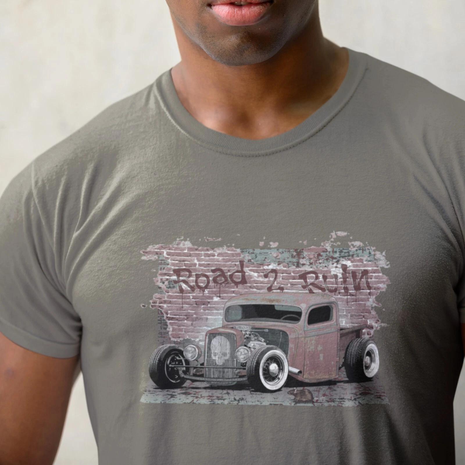 

Rat Rod Shirt featuring Rusted Classic Truck with skull emblem XL