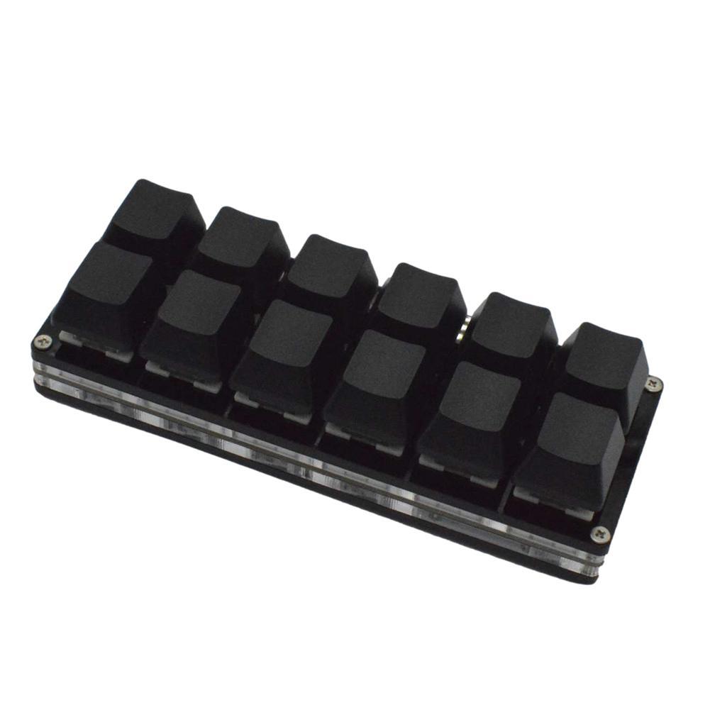 Black Red Axis 12 Keys Small Keyboard Mini Keyboard Copy Key Custom SayoDevice Shortcuts One Pa S3Y5