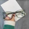 Trendy Reading Glasses Women Anti Blue Light Cat Eye Computer Glasses Luxury Brand Ultralight Double Color Frame Presbyopia Plus