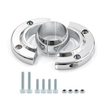 Chrome Steering Column Floor Mount Replacement for SBC BBC 350 Universal 2 Inch Columns