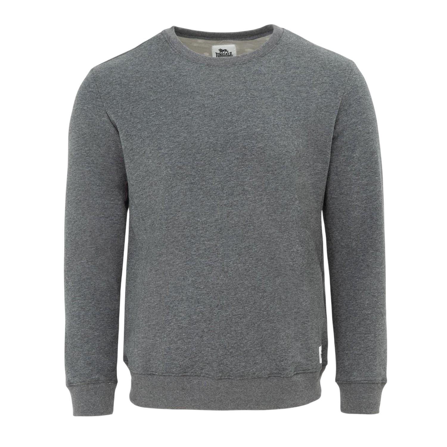 Lonsdale Herren Rundhals Regular Langarm Sweatshirt M dunkelgrau