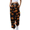 Dámské tepláky Elastický pas Stahovací šňůrka Ležérní kalhoty Hallowenský potisk Kalhoty s kapsami