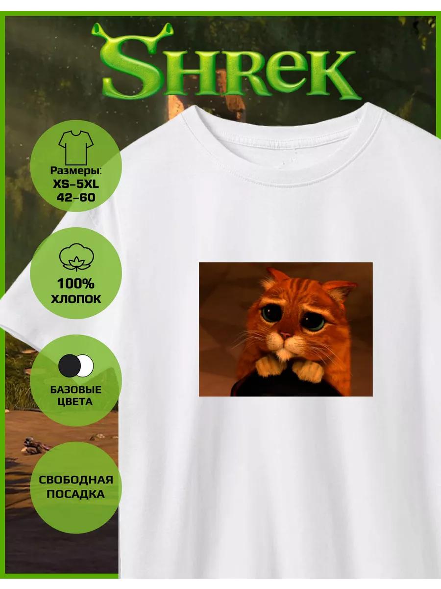 Shrek Cat Print T-shirt 3XL