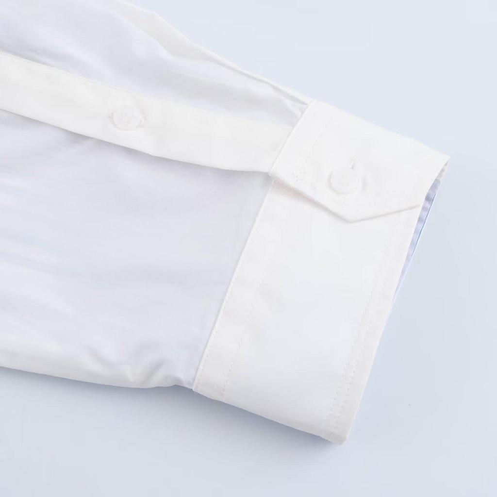 2025 Spring Women's Casual Striped Poplin Long-Sleeve Shirt