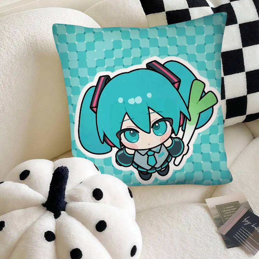 CuteMMikukawaii Pillow Case Fashion Square Pillowcase Bedroom Sofa Room Ins Decoration Leisure