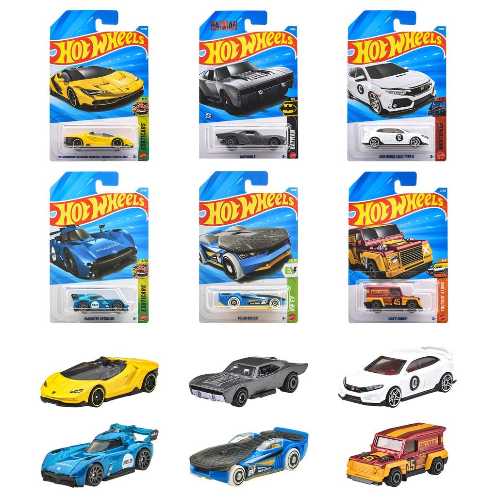 Hot Wheels Carros Básicos Sortimento B Brinquedo de Veículo Mini Carros para Idades, Caixa com 36 Carros, 3+, Multiuso, C4982-98RB