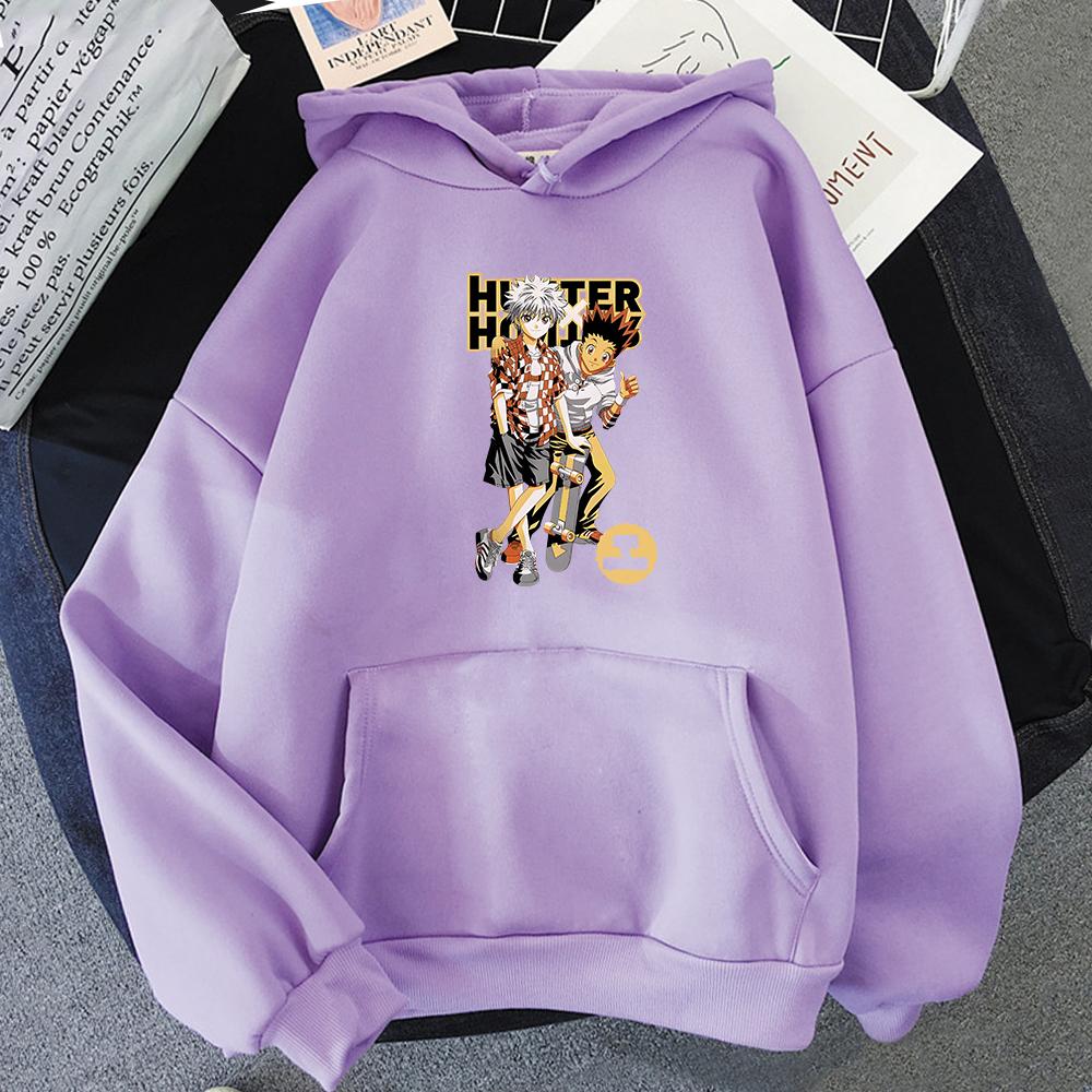 Cute Unisexs Hunterxhunter Hoodies Hunter X Hunter Unisex Women Pullovers Hoodies Sweatshirts Killua Zoldyck Hisoka 90s Anime Hoody