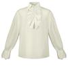 Medieval Halloween Vampire Renaissance Steampunk Long Sleeve Ruffle Collar Shirt For Cosplay Performance