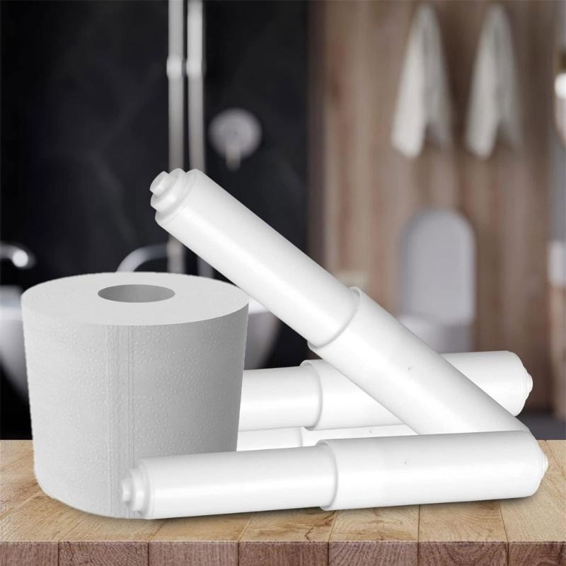 (Pack of 3) Bathroom Paper Holder Roller Space Saving and Reliable Telescopic Rollers Replacement Durable and Convenient