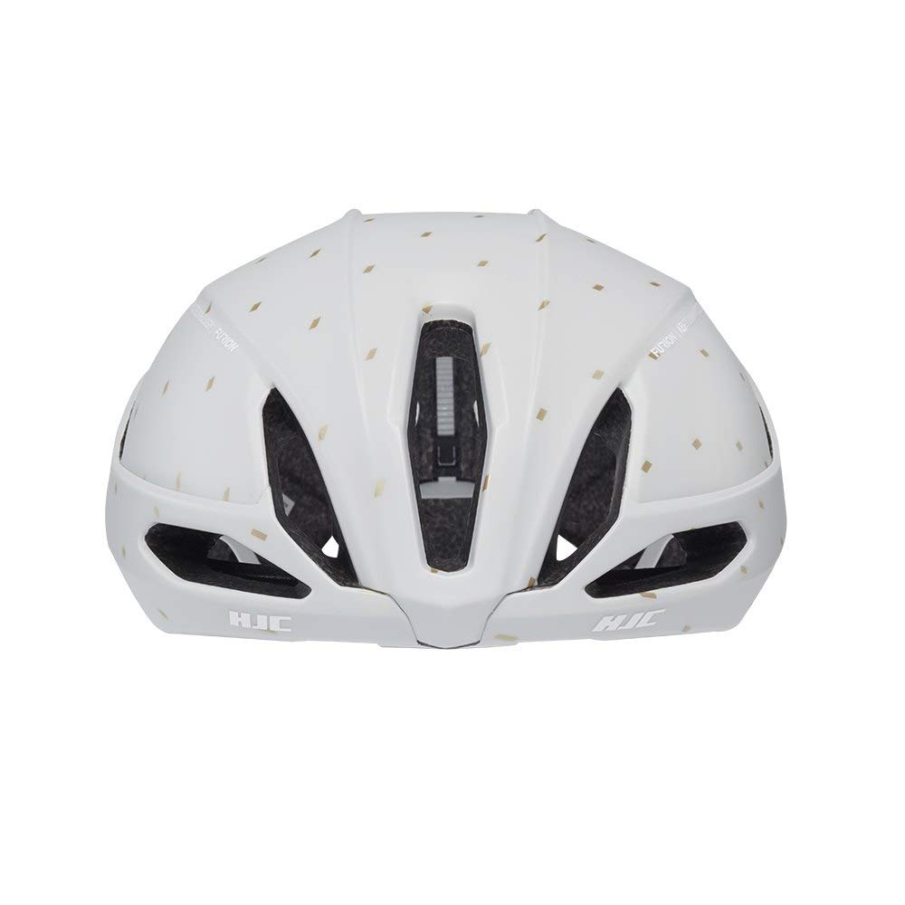 HJC Bicycle Helmet FURION Road Bike Helmet Breathable Lightweight OFF WHITE [JCF Certified] 2.0 Semi-Aero (MT GOLD, L(58-63cm))