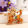 Exquisite Rhinestone Bear Keychain Pendant for Women - Cute Gift for Bag Accessory