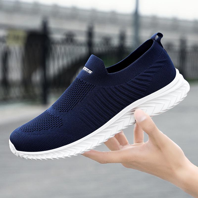 

Men Shoes Lightweight Sneakers Men Fashion Running Shoes Breathable Slip On Wear-resistant Men Sneakers Zapatillas Hombre 40