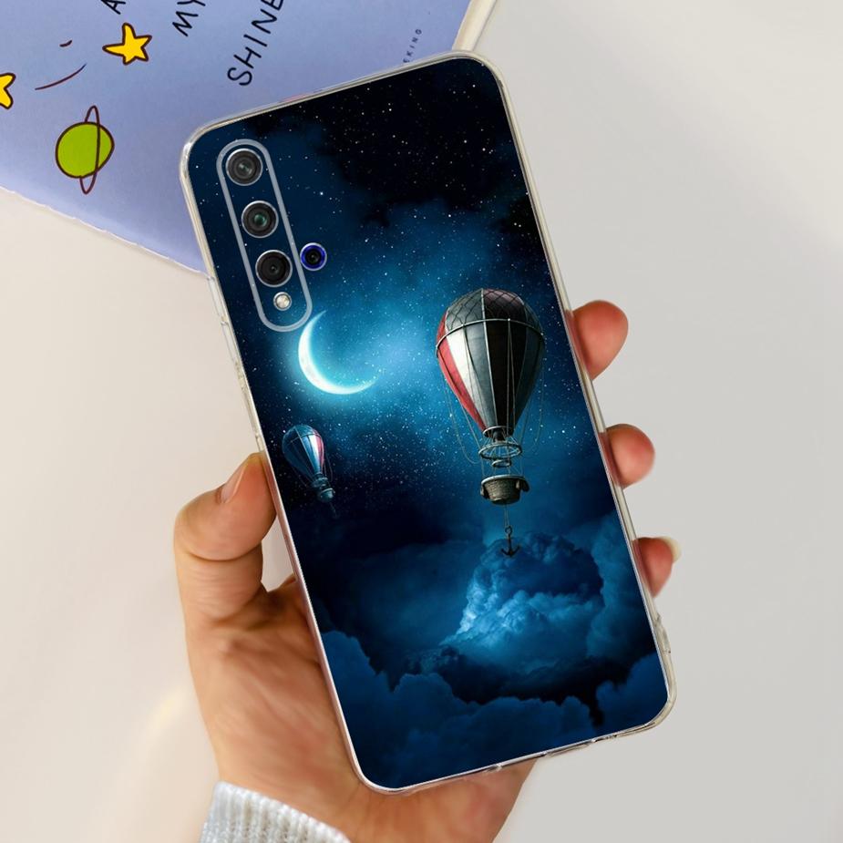 For Huawei Honor 20 Case YAL-L21 YAL-AL00 Luxury Painted Cover Soft Silicone Phone Case For Huawei Nova 5T Nova5T Honor20 Bumper