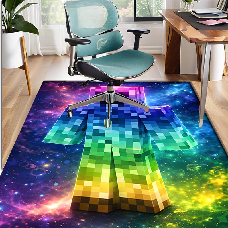 Gamer Pattern Rug, Indoor/Outdoor Mat, for Picnic, Gameroom, Bedroom, Office, Living Room, Home Decor Carpet, Birthday Gift