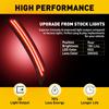 4PCS For 2015-2021 Chrysler 300 Smoked LED Side Marker Light Front Rear Lamp Double Row Lamp Bead