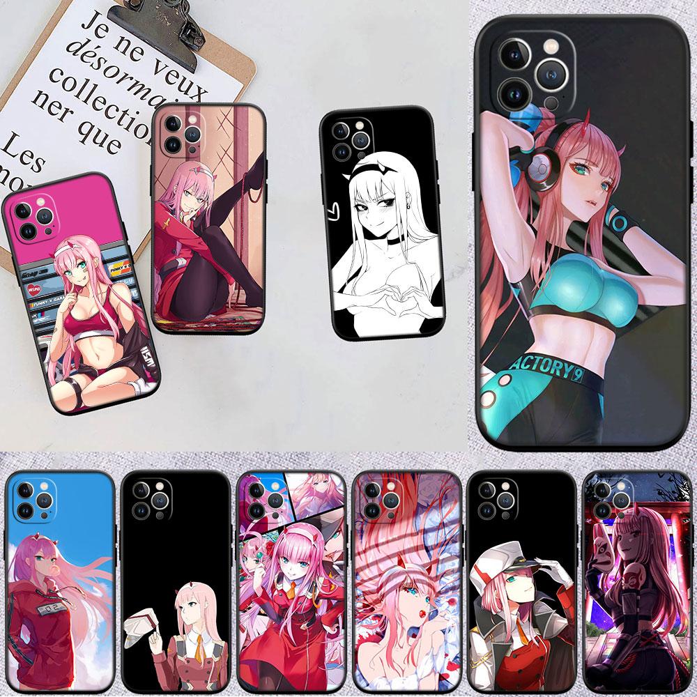 PP64 Zero Two Soft Shell Phone Case for Samsung Galaxy S20 S21 S22 Ultra FE + Plus A21S A22 A24 A25 A26 A30 A30S A31