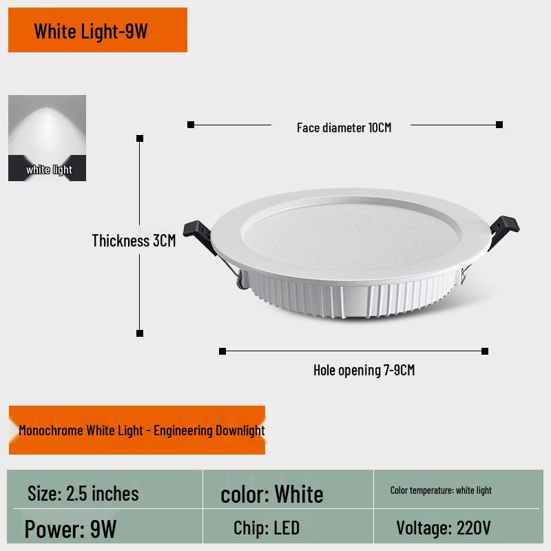 High Power Super Bright Recessed Downlight for Commercial & Retail Ceilings