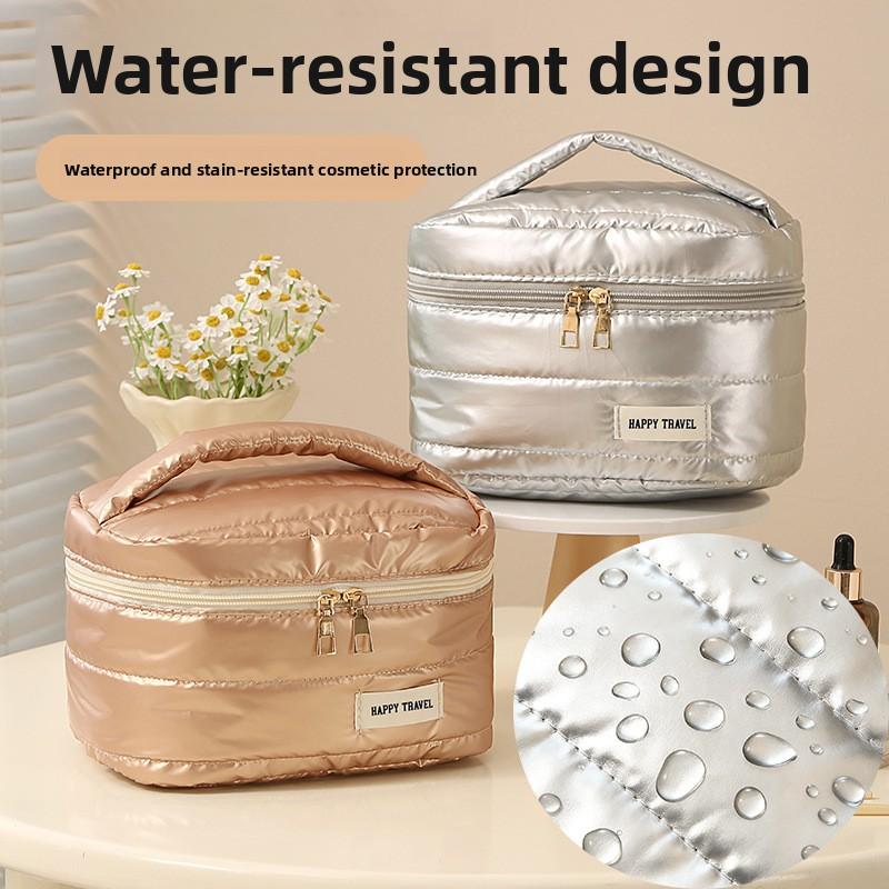 Cute Waterproof Large Capacity Makeup Bag Handheld Portable Toiletry Organizer for Cosmetics Miscellaneous Items Daily Use