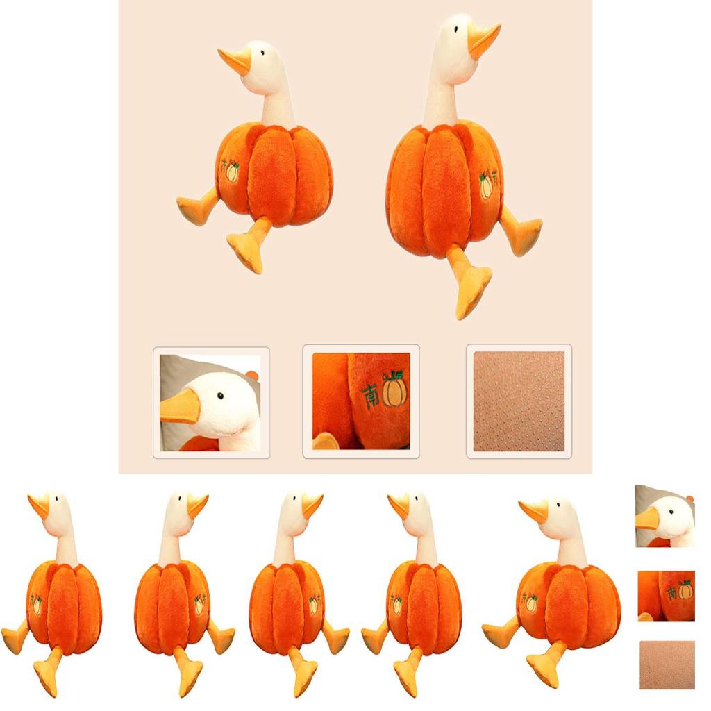 Pumpkin Duck Plush Toy Cute Gift For Kids And Animal Lovers