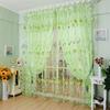 Printed Tulip Window Screen Polyester Sheer Curtains Fashion Drape Curtain  For Living Room