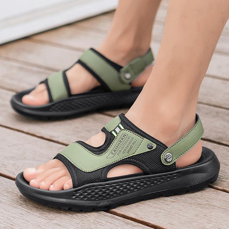 Men's casual sandals summer new thick-soled stepping on shit dual-purpose slippers trendy versatile soft-soled beach shoes