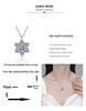 S925 Sterling Silver Moissanite Snowflake Pendant Necklace for Women - Cute Clavicle Chain
