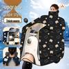 Electric Vehicle Windshield Fleece Cape: Thick, Full Coverage Neck & Shoulder Protector for Warmth and Windproof Cold Protection.
