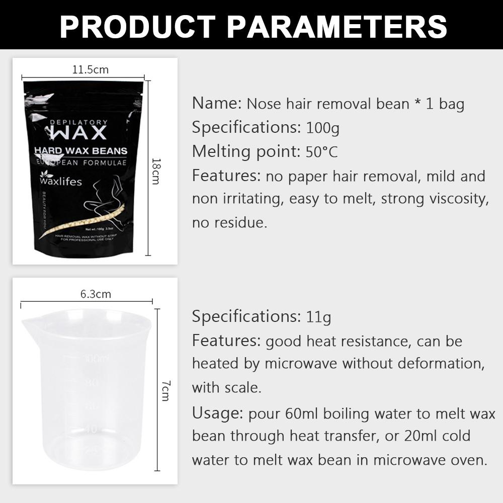 Nose Hair Removal Nose Wax Applicators Wax Beans Kit Safe for Men & Women