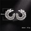 Retro Fashion High-grade Crystal Rose Earrings Women Zircon Ear Studs Wedding Jewelry Gifts