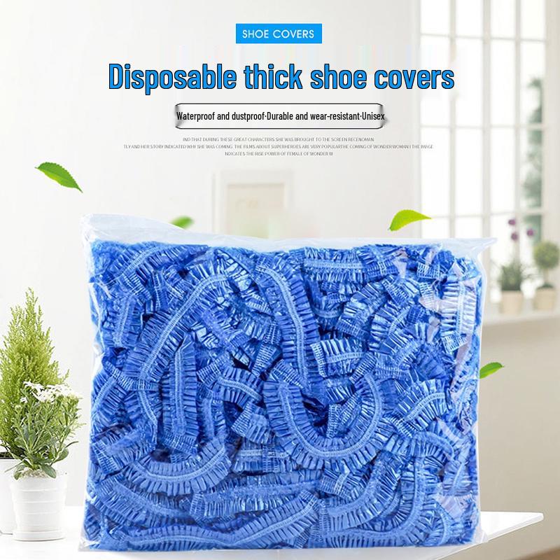 Waterproof Non-slip Disposable Shoe Covers - Thick, Wear-resistant Foot Protection for Indoor Use.