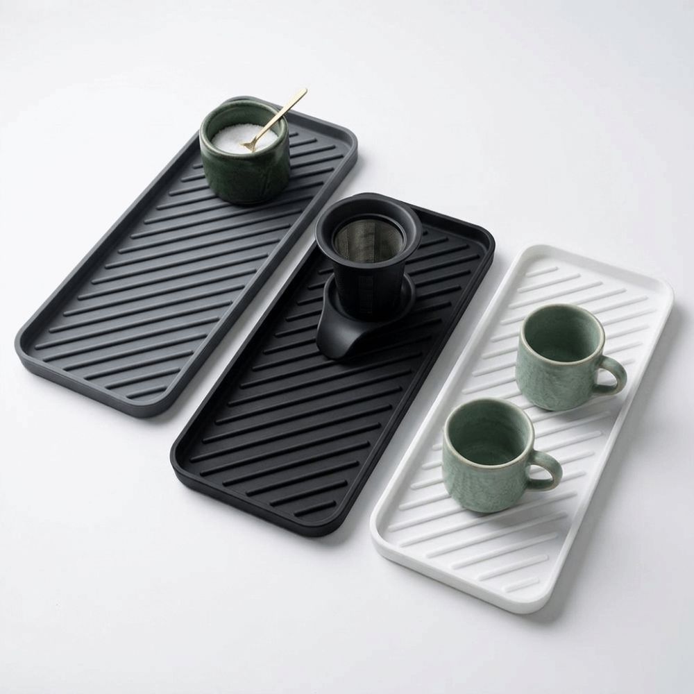 Non-Slip Draining Mat Silicone Sink Organizer Tray New Sink Protector Mat  Kitchen Counter