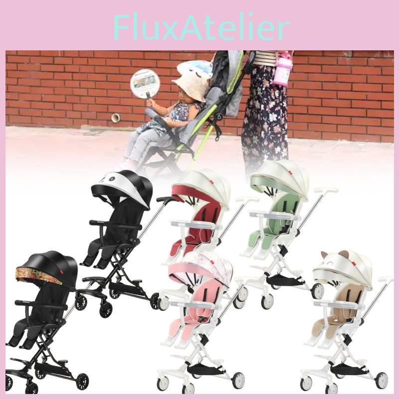 Four Wheeled Collapsible Baby Stroller Lightweight Foldable Seat Convertible