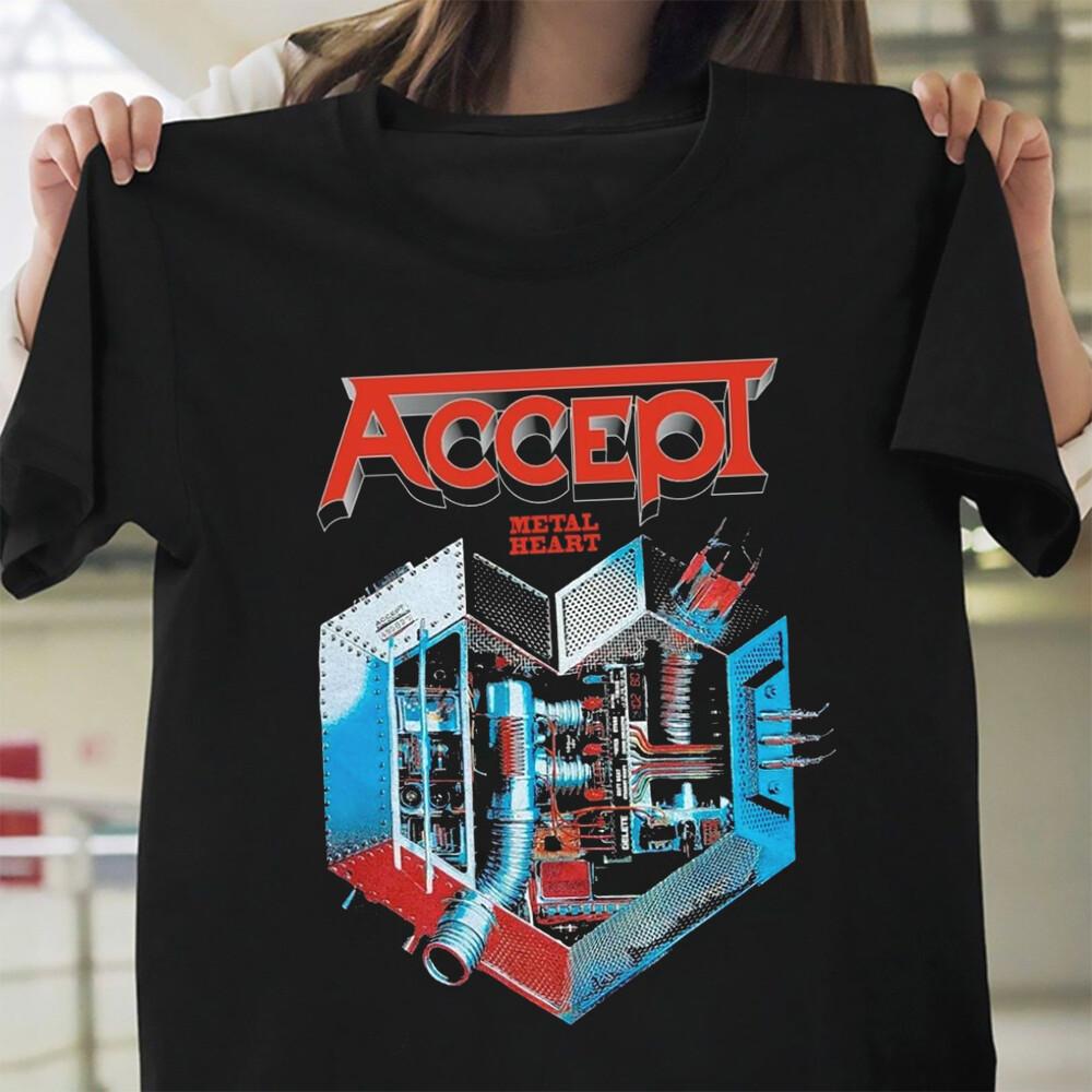 Accept Shirt Metal Heart Udo Gift For Fans Classic Short Sleeve Unisex T-Shirt