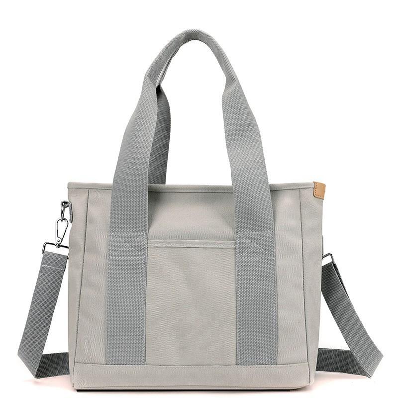 

Канвас Сумка Модная Большая Вместимость Для Поездок На Работу Универсальная Сумка Через Плечо Много Отделений Женская Плечевая Тканевая серый