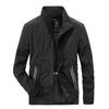 Spring and Autumn New Men's Casual Large Size Jacket Men's Youth Printed Stand-Up Neck Elastic Jacket Jacket
