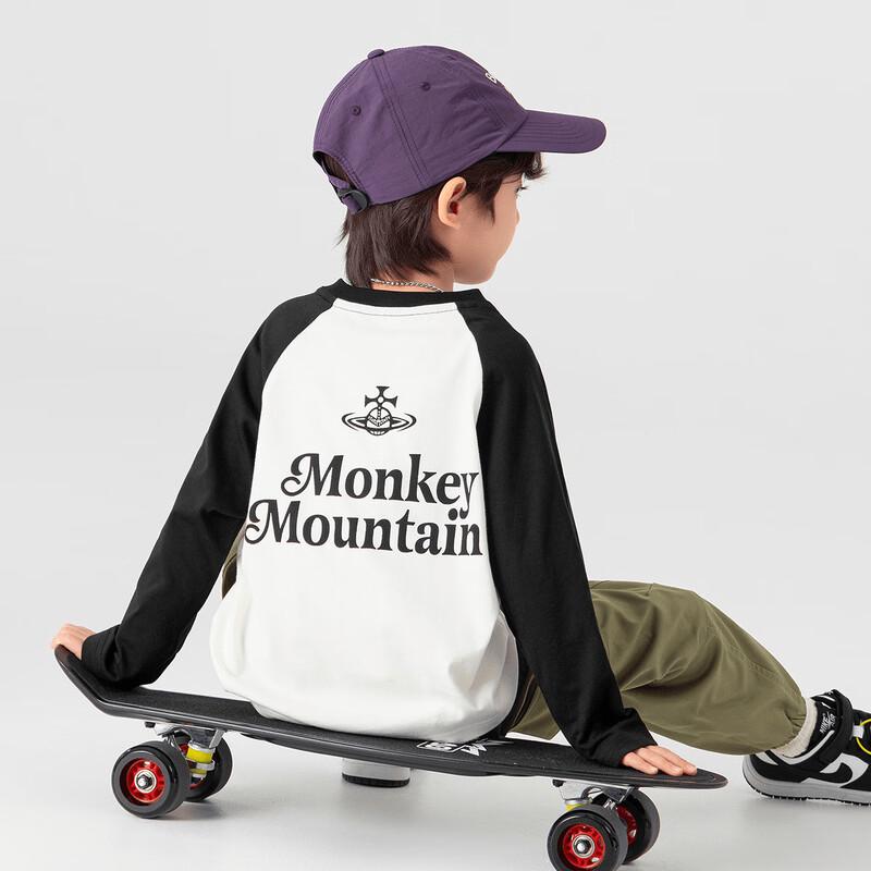 Duoduojia Boys  Color-Block Pure Cotton Long Sleeve T-Shirt 130
