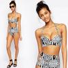 Elegant Retro Polka Dot Women's High Waist Bikini Set Stylish Rose Swimwear