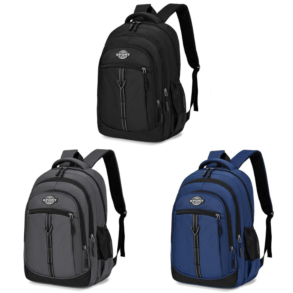 Oxford Cloth Travel Backpack For Men Women Large Capacity Casual Use With Breathable Straps