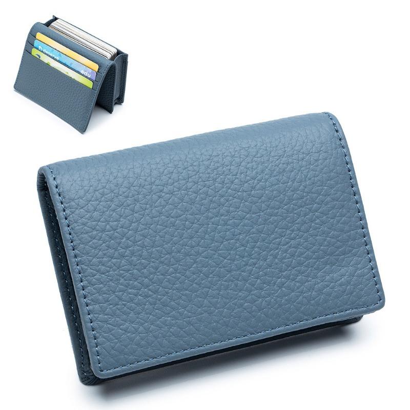 Borsa per biglietti da visita multifunzione, casual, primo strato, borsa da trasporto per mucca, porta biglietti da visita, porta monete creativo per uomo