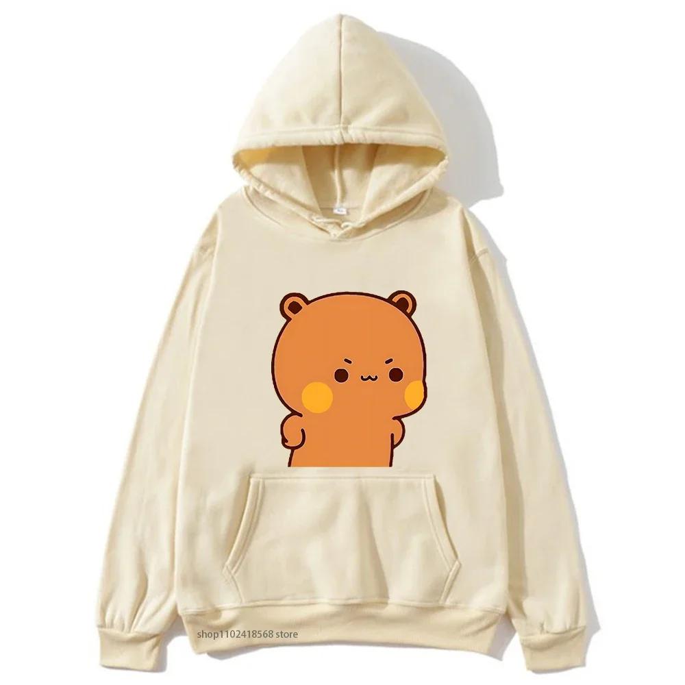Cute Bubu Is Yelling At Dudu Hoodies for Men's Sweatshirt Women Couple Clothes Panda Bear Casual Kawaii Tops Fleece