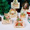 1/30PCS Christmas Greeting Cards Foldable Postcards New Year Party Bronzing Winter Gifts Paper Cards Home Envelope Decorations