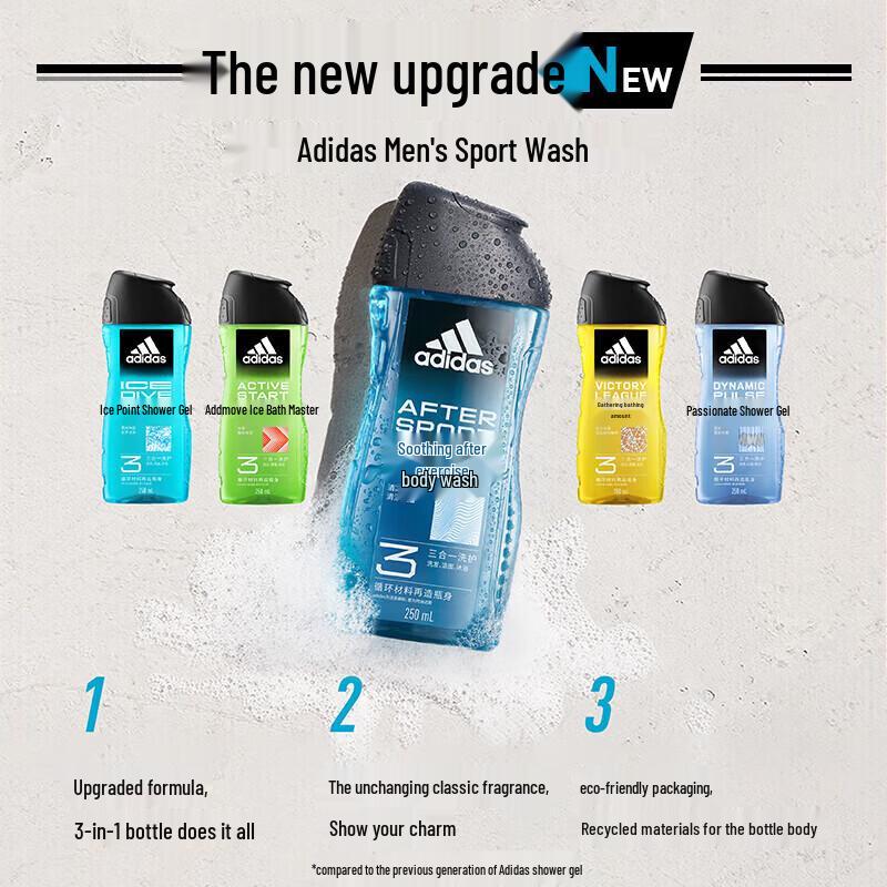 adidas Men's 3-in-1 Shower Gel