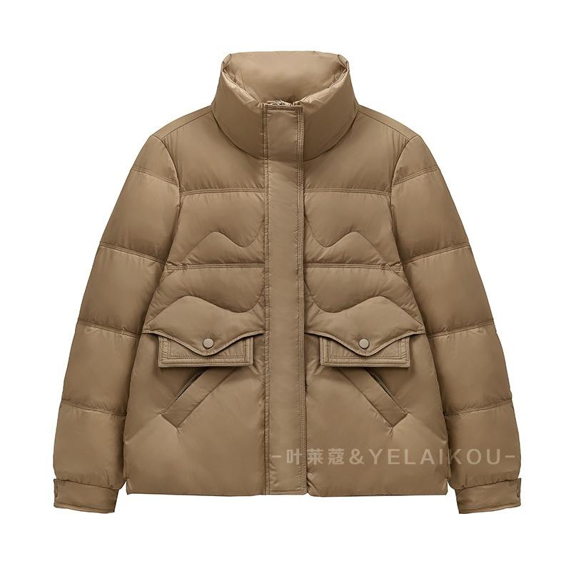 Short down jacket women's thin and versatile autumn and winter light and fashionable stand-up collar warm down jacket