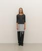 Loutaideu Henley Neck Top [Charcoal]