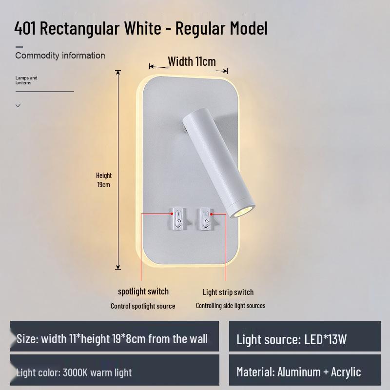 LED USB Wall Lamp for Reading - Bedside & Study Room