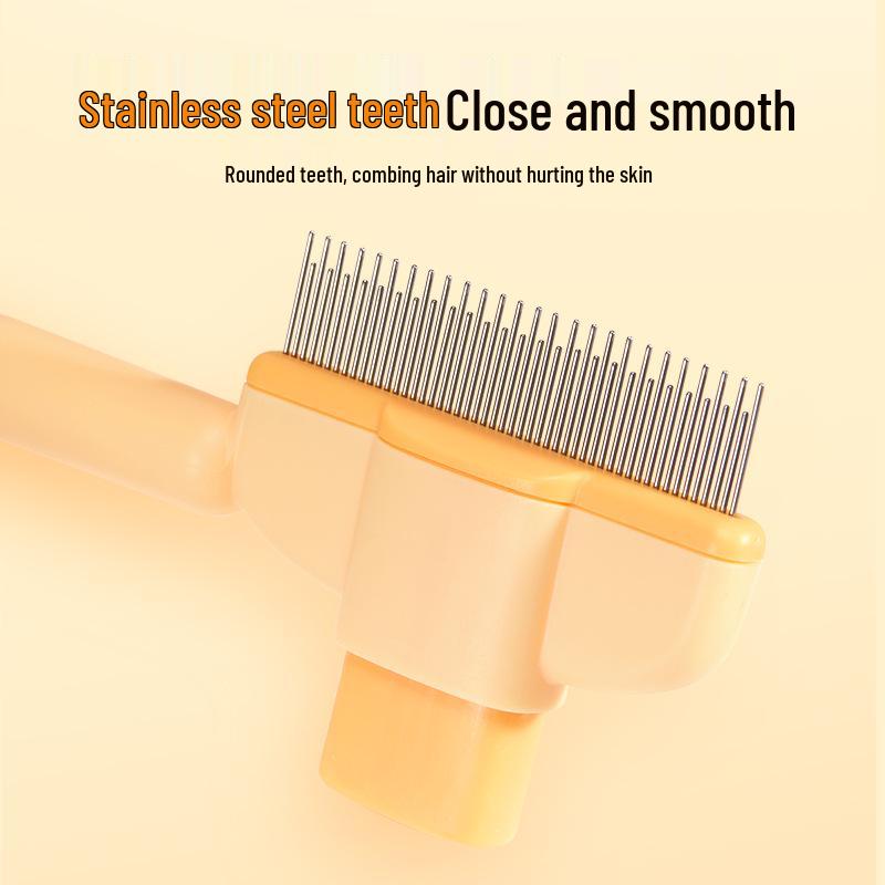 Macaron Color Pet Self-Cleaning Rake Comb for Cat and Dog Hair Removal