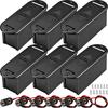 MKBKLLJY 6pcs 9V Guitar Battery Connector Connector Lead Mounting for Pickups Holder/Case/Box (with Cover), I-Type Wire, Screws, Guitar/Bass (Black)